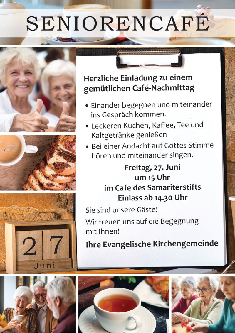 Herzliche Einladung zu einem gemütlichen Cafe Nachmittag